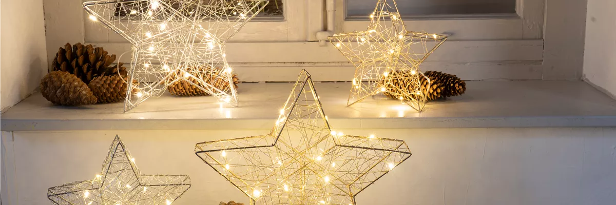 DEKORATIVE BELEUCHTUNG IN DER WEIHNACHTSZEIT FüR INNEN.